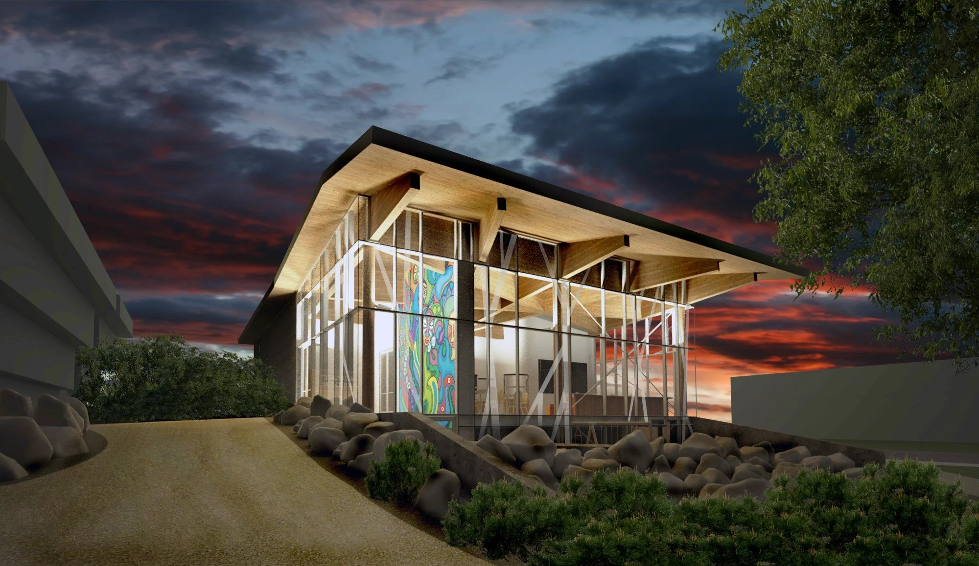 Construction en bois : Pavillon de la culture des peuples autochtones de l’UQAC (Saguenay)