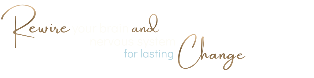 Deborah Belmonte, RTT® therapist, with text reading: Rewireyour brain and nervous system for lasting change.