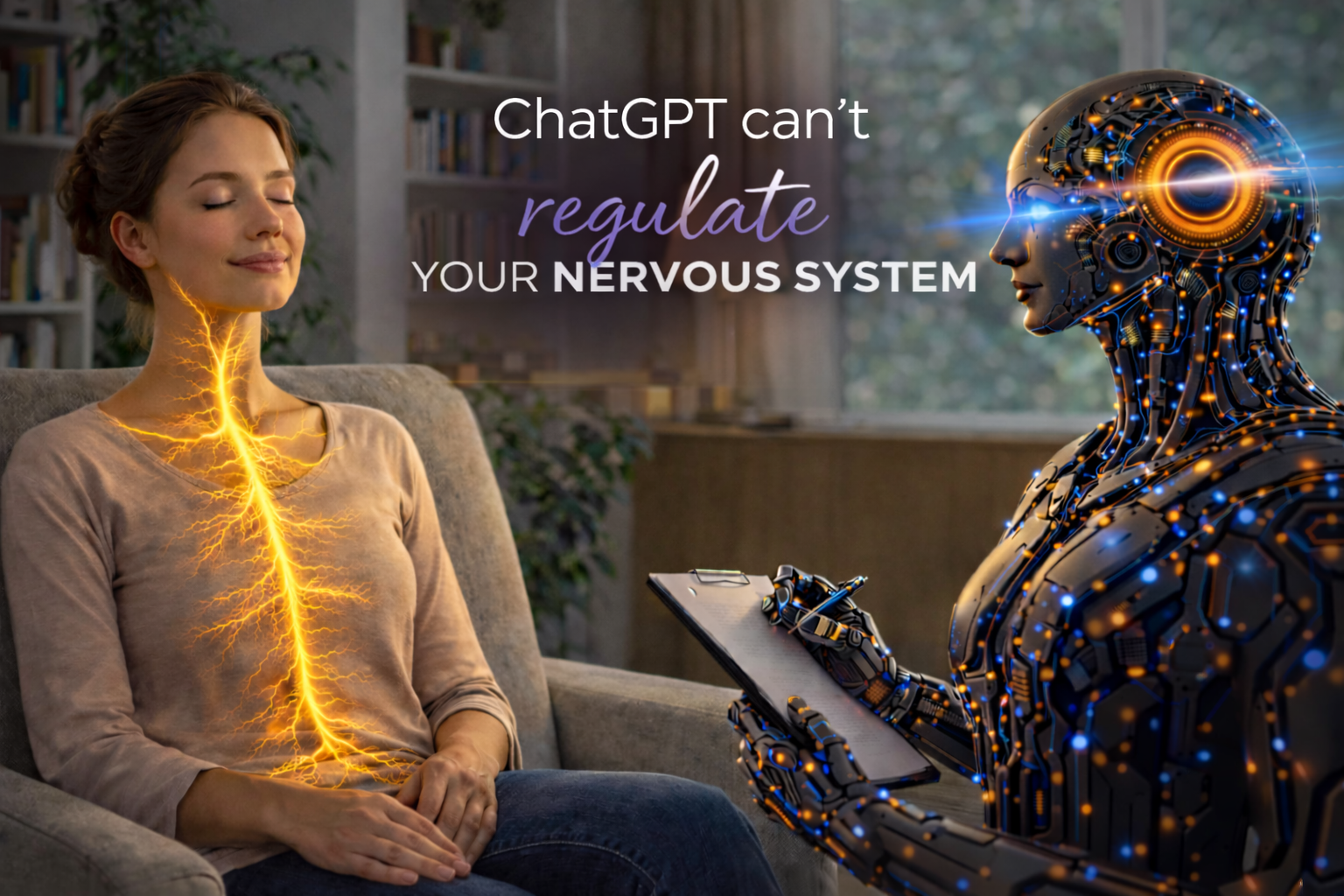 Limitations of AI in regulating the nervous system and resolving subconscious patterns