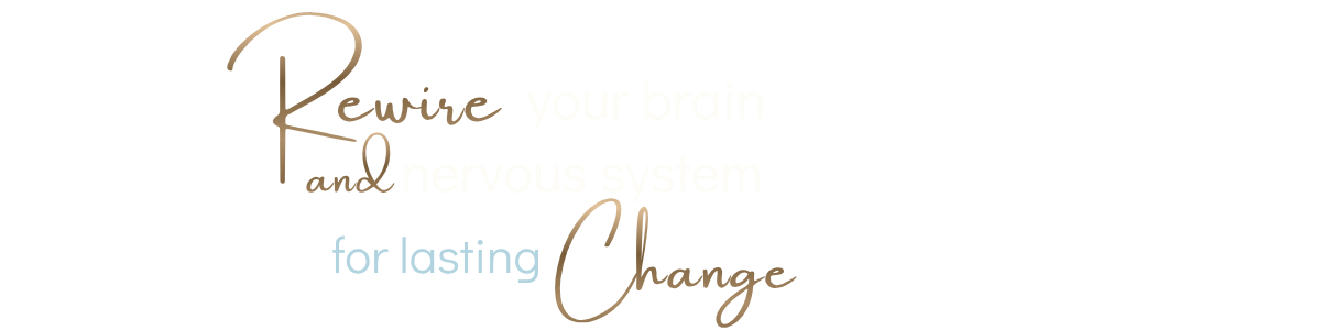 Deborah Belmonte, RTT® therapist, with text reading: Rewireyour brain and nervous system for lasting change.