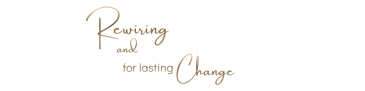 Deborah Belmonte, RTT® therapist, with text reading: Rewiring your brain and nervous system for lasting change.