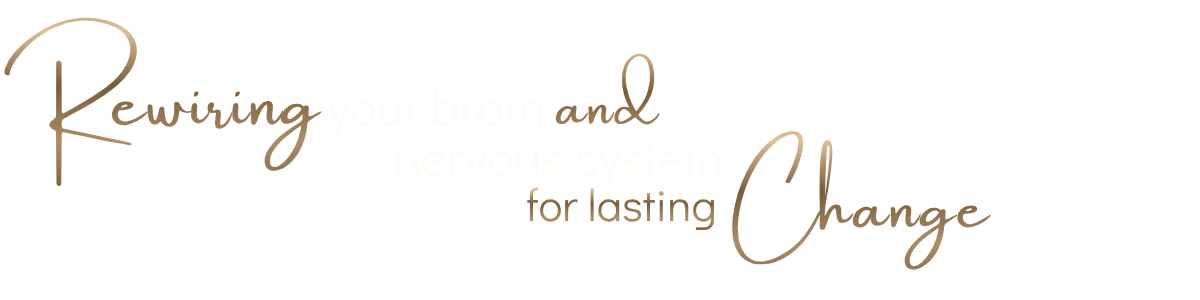 Deborah Belmonte, RTT® therapist, with text reading: Rewiring your brain and nervous system for lasting change.