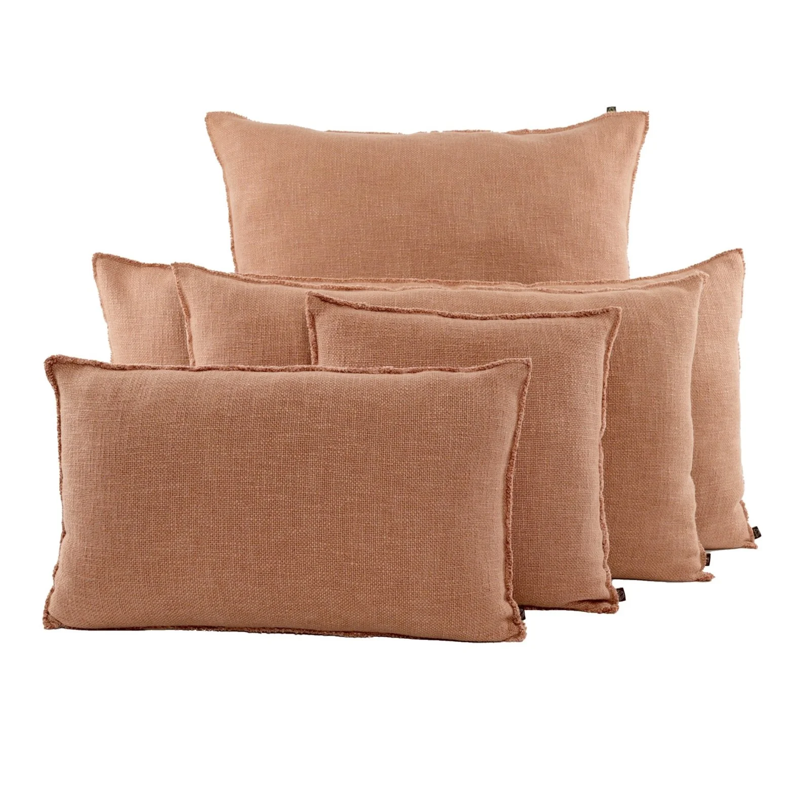 Housse de coussin en lin & coton - coloris mocha