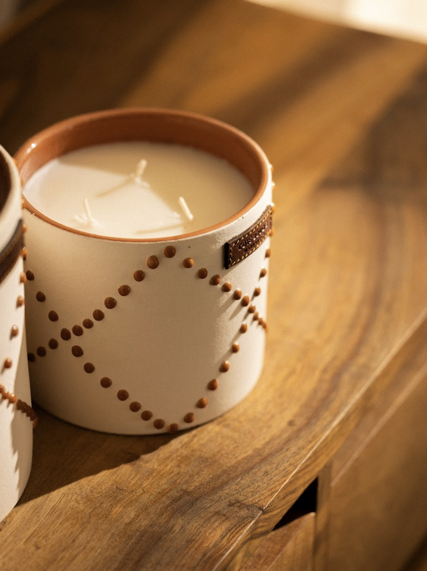 Bougie parfumée dattes - céramique terracotta