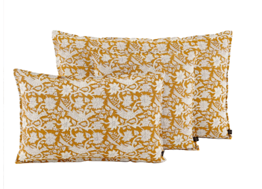 Housse de coussin lin Jaipur - coloris chamois