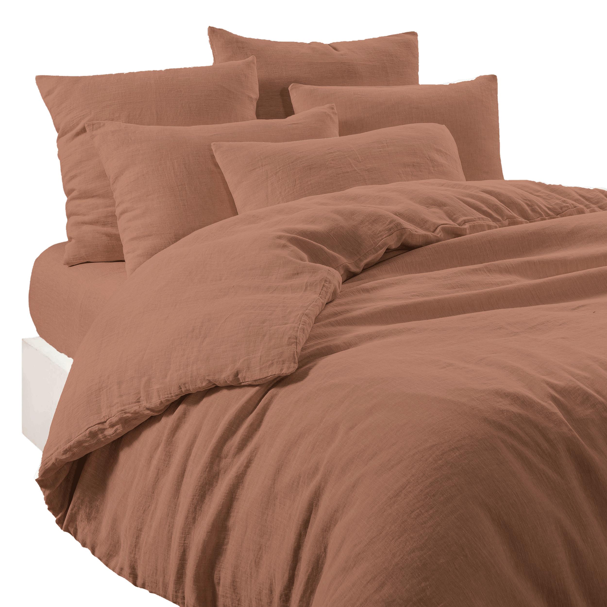 Parure de lit en gaze de coton - coloris mocaccino