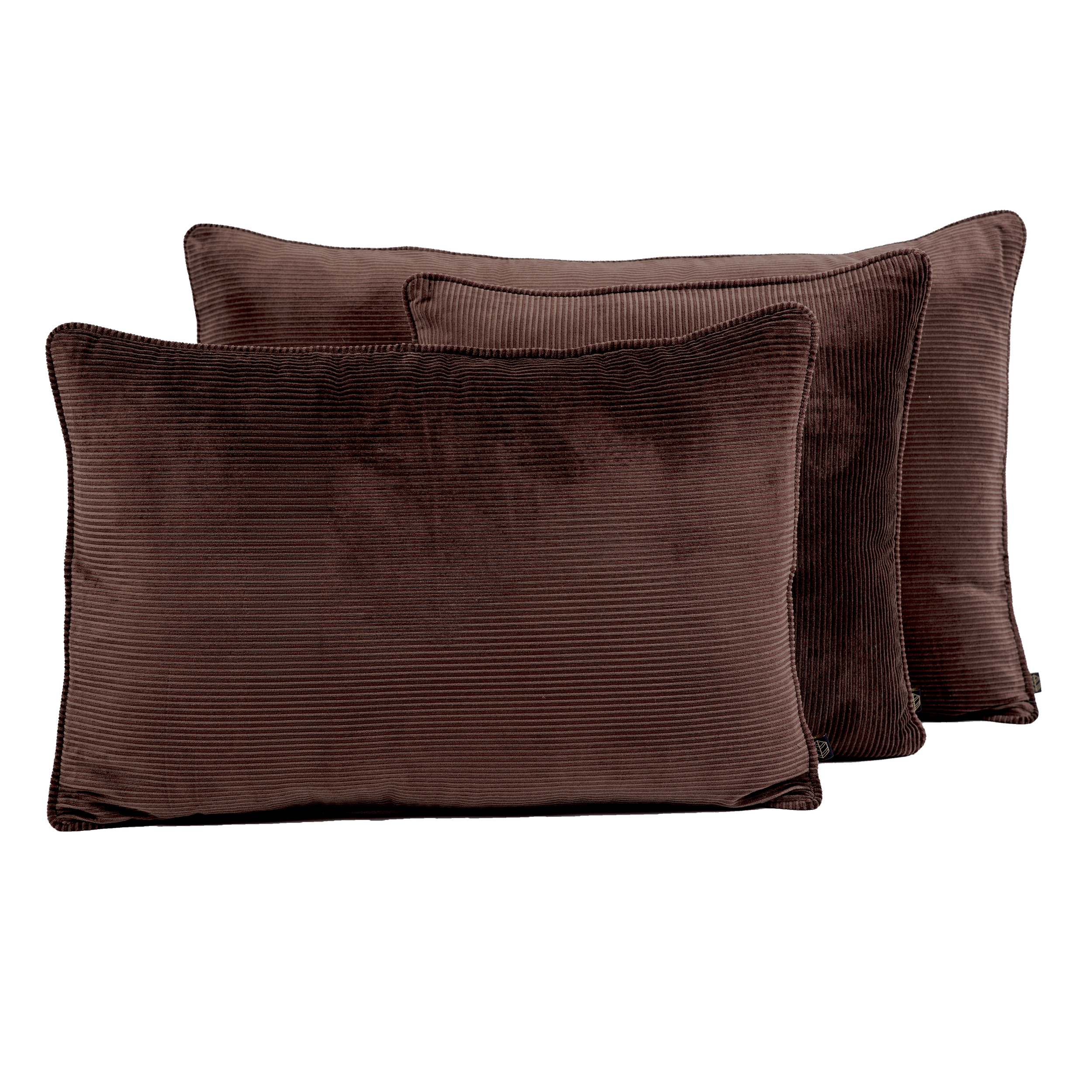 Housse de coussin & édredon Hambourg - velours côtelé- coloris chocolat