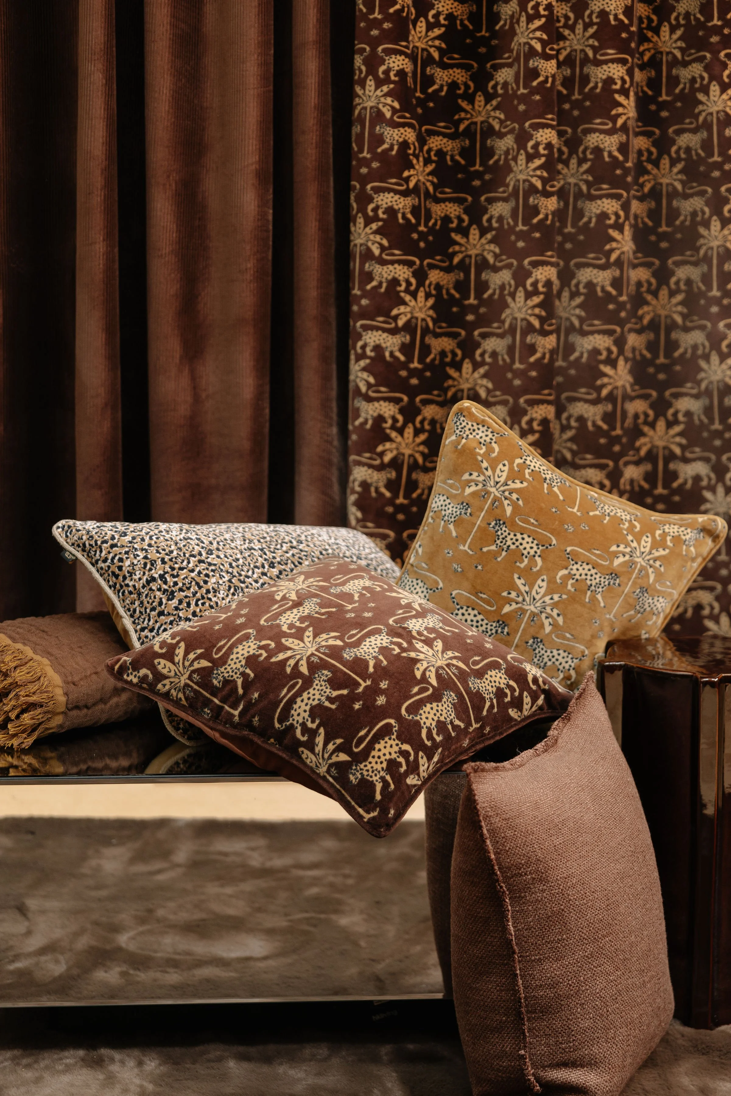 Housse de coussin & édredon Beria - coloris chocolat
