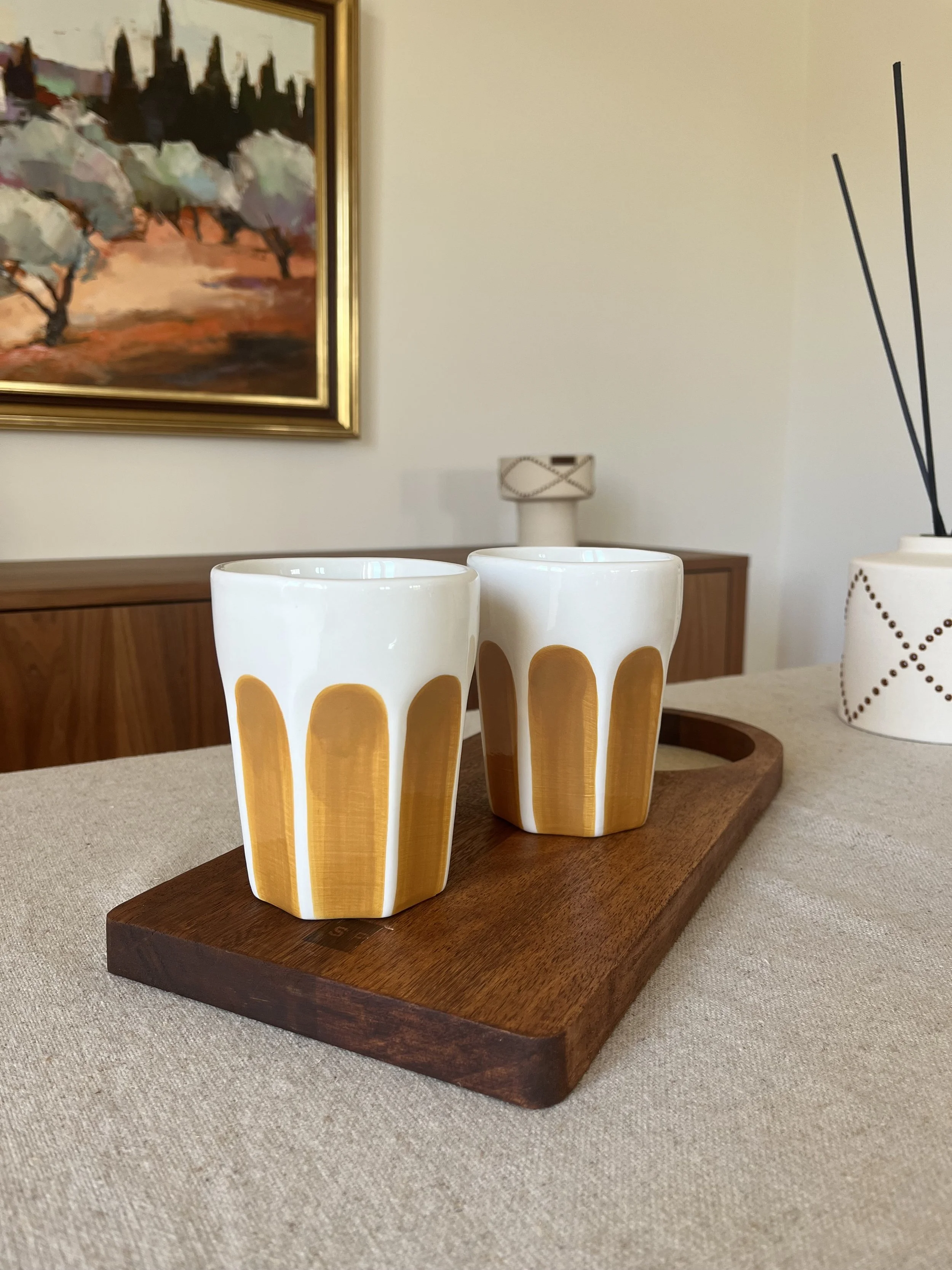 Tasse côtelée sans anse