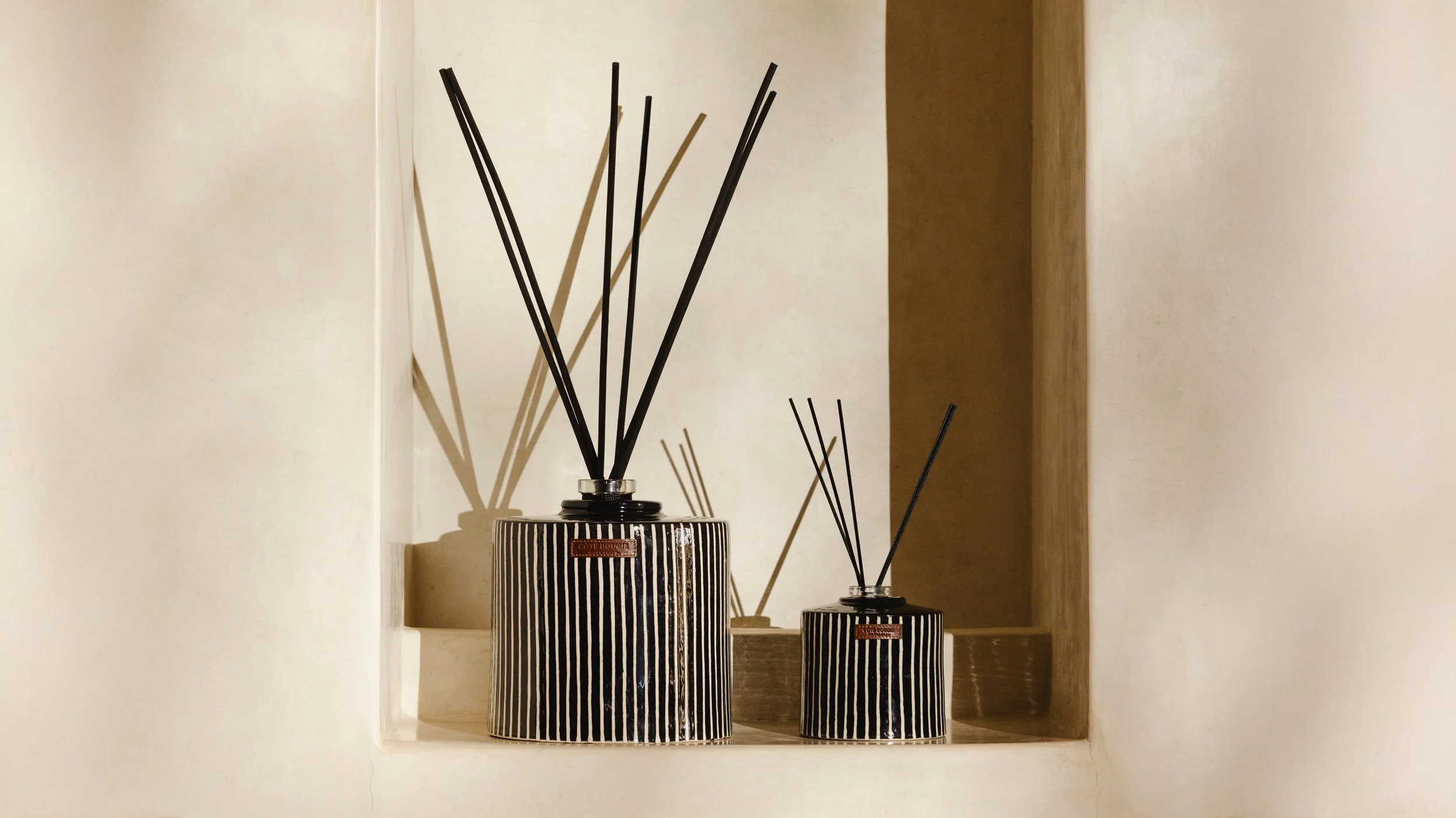 Diffuseur parfumé mandarine - céramique zébrée