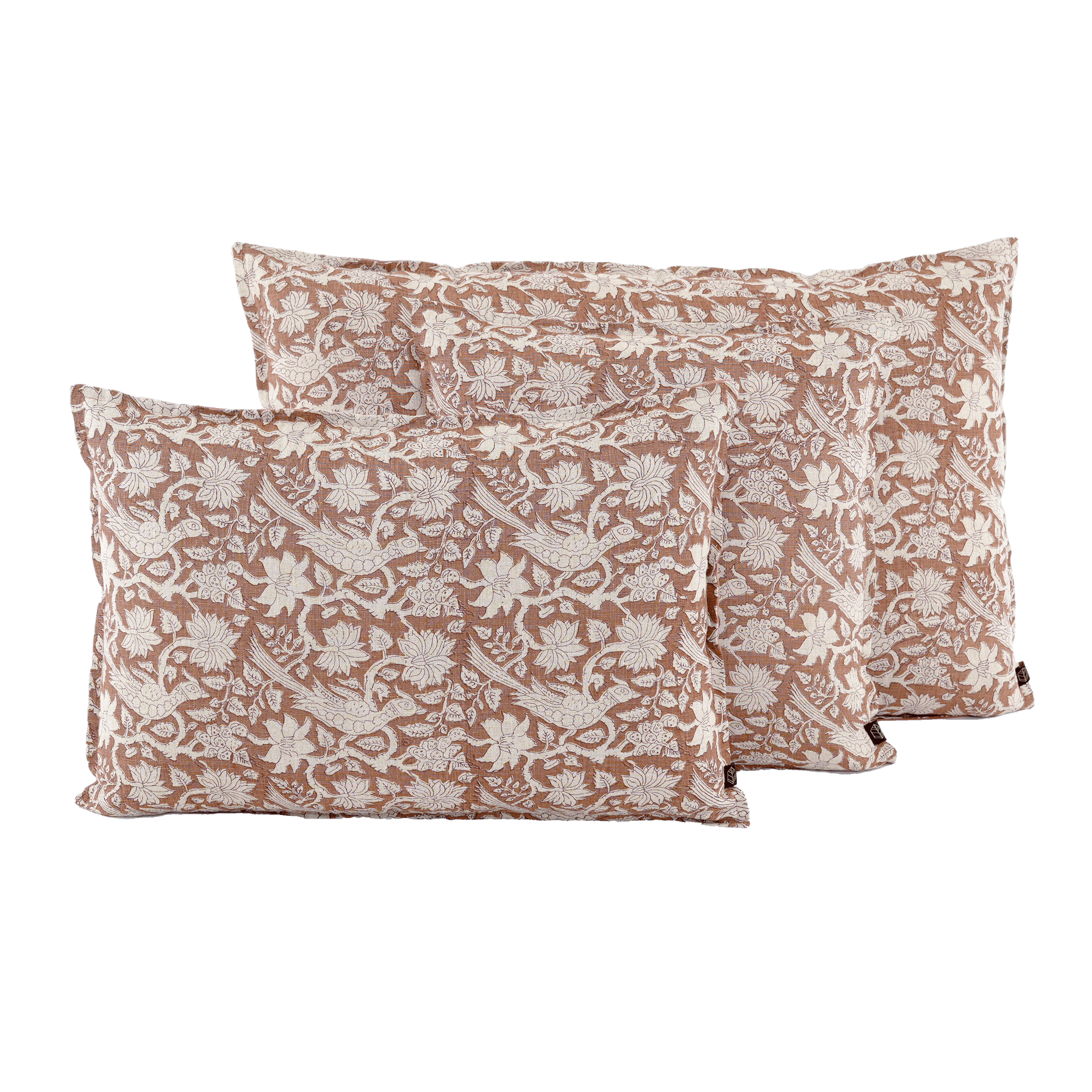 Housse de coussin lin Jaipur - coloris mocaccino