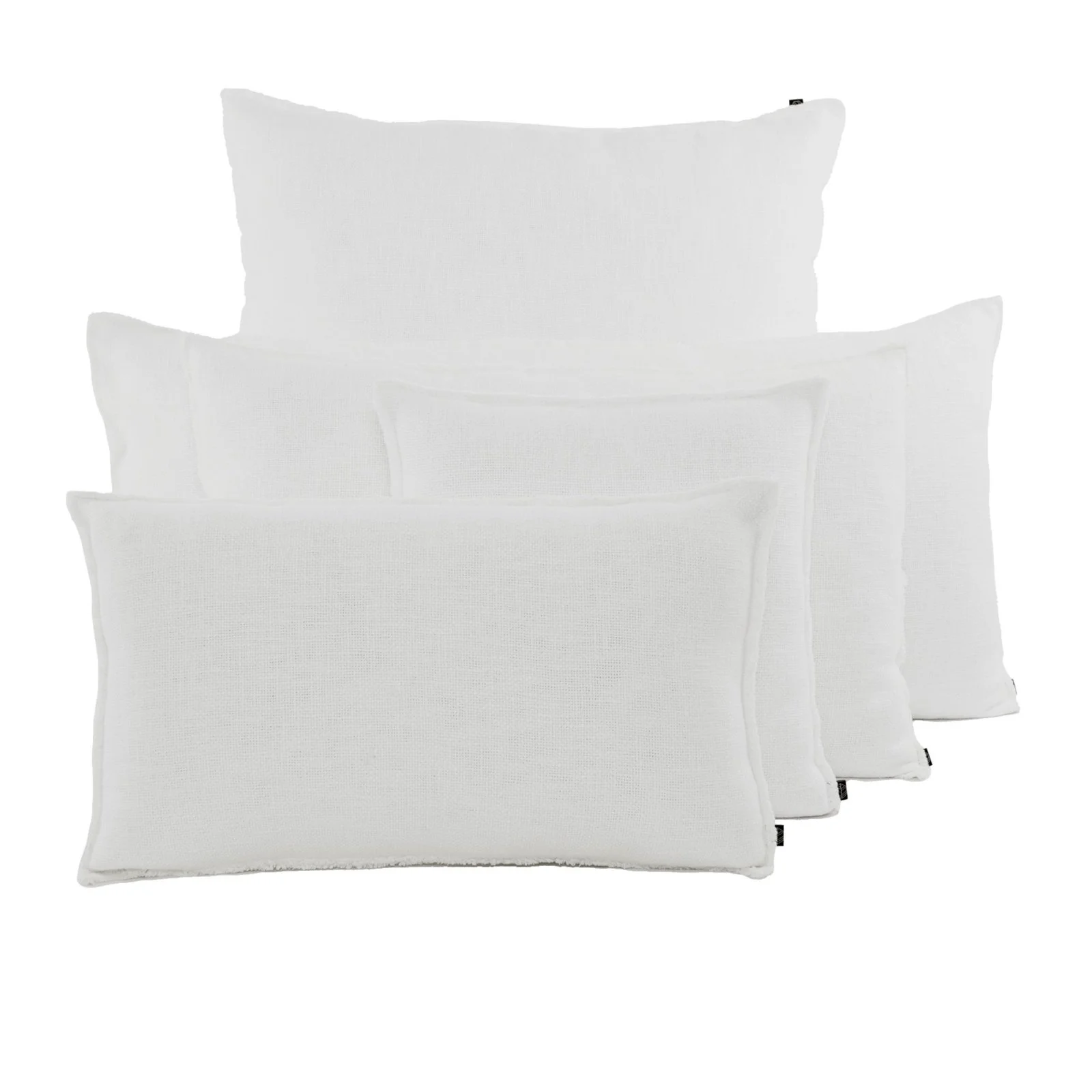 Housse de coussin en lin & coton - coloris blanc