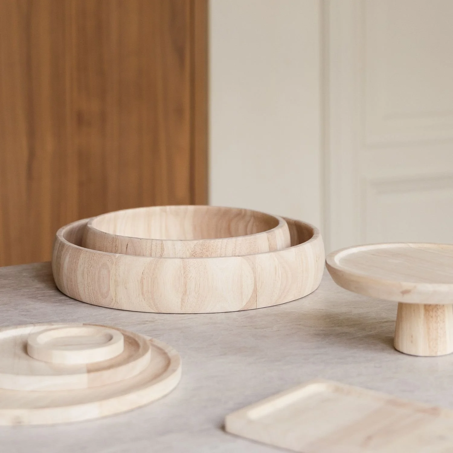 Plat décoratif en bois de manguier