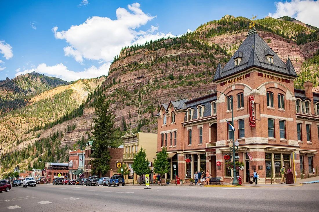 Downtown Ouray Colorado and Beaumont Hotel