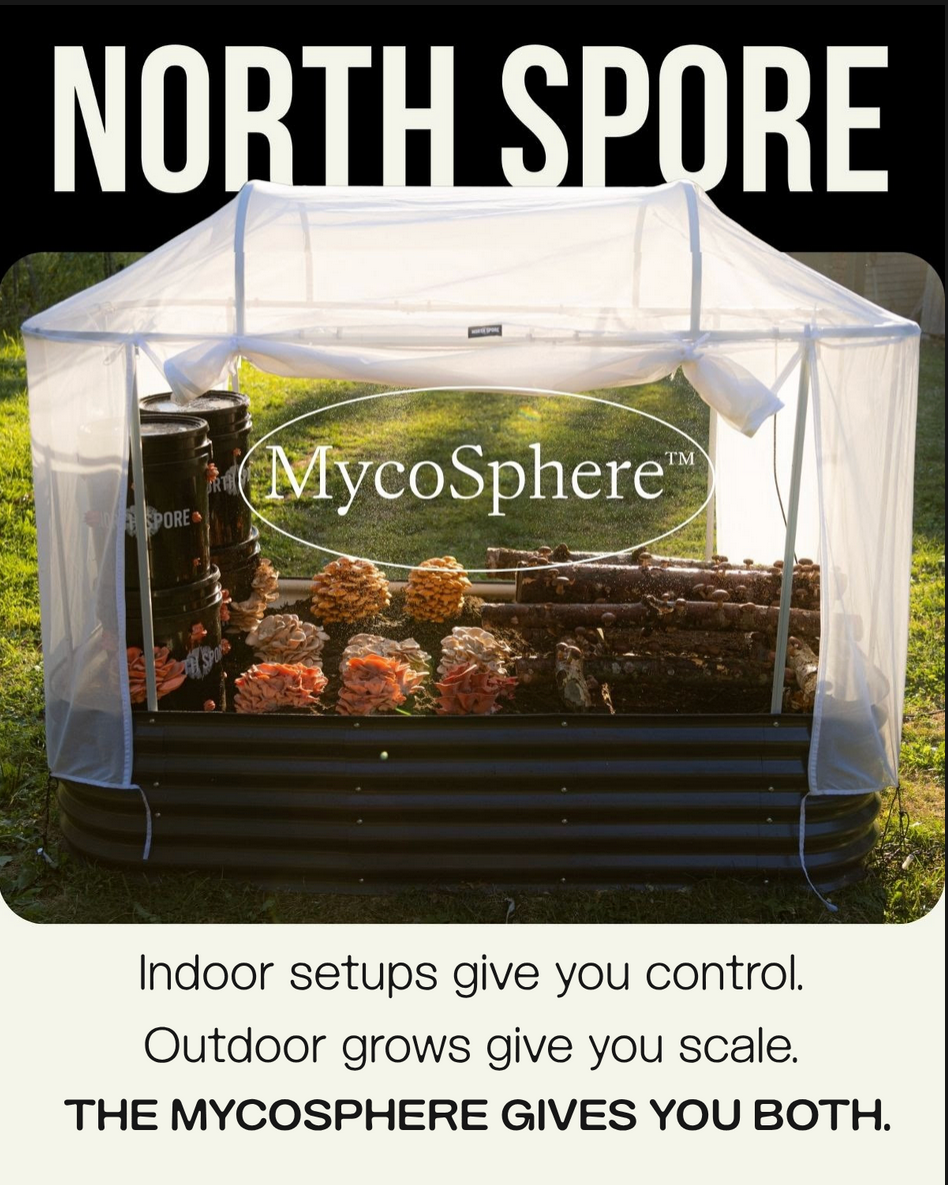 Pre-sale launch campaign for the first outdoor mushroom garden bed, including an animated GIF asset to showcase interchangeable covers and reinforce key differentiators.