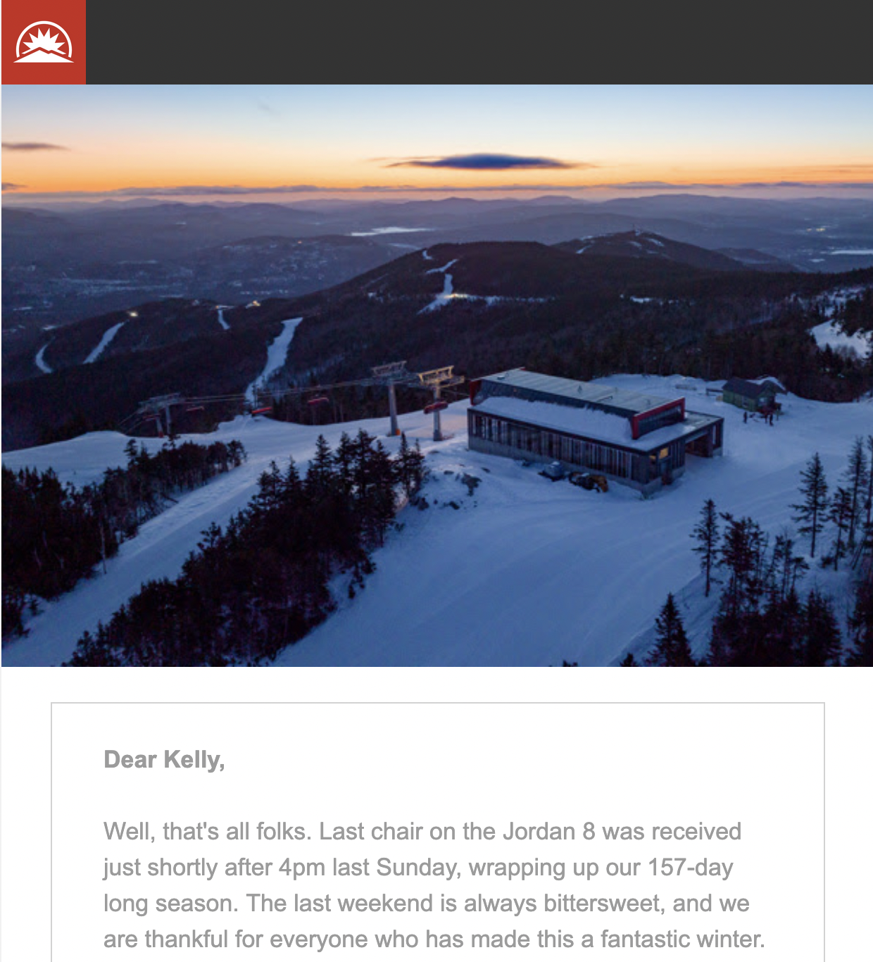 Sunday River End of Season Newsletter