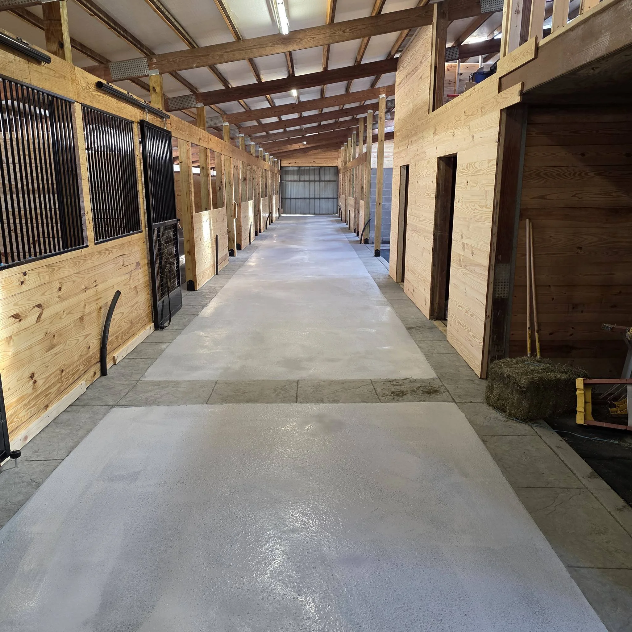 Decorative Border in a horse barn