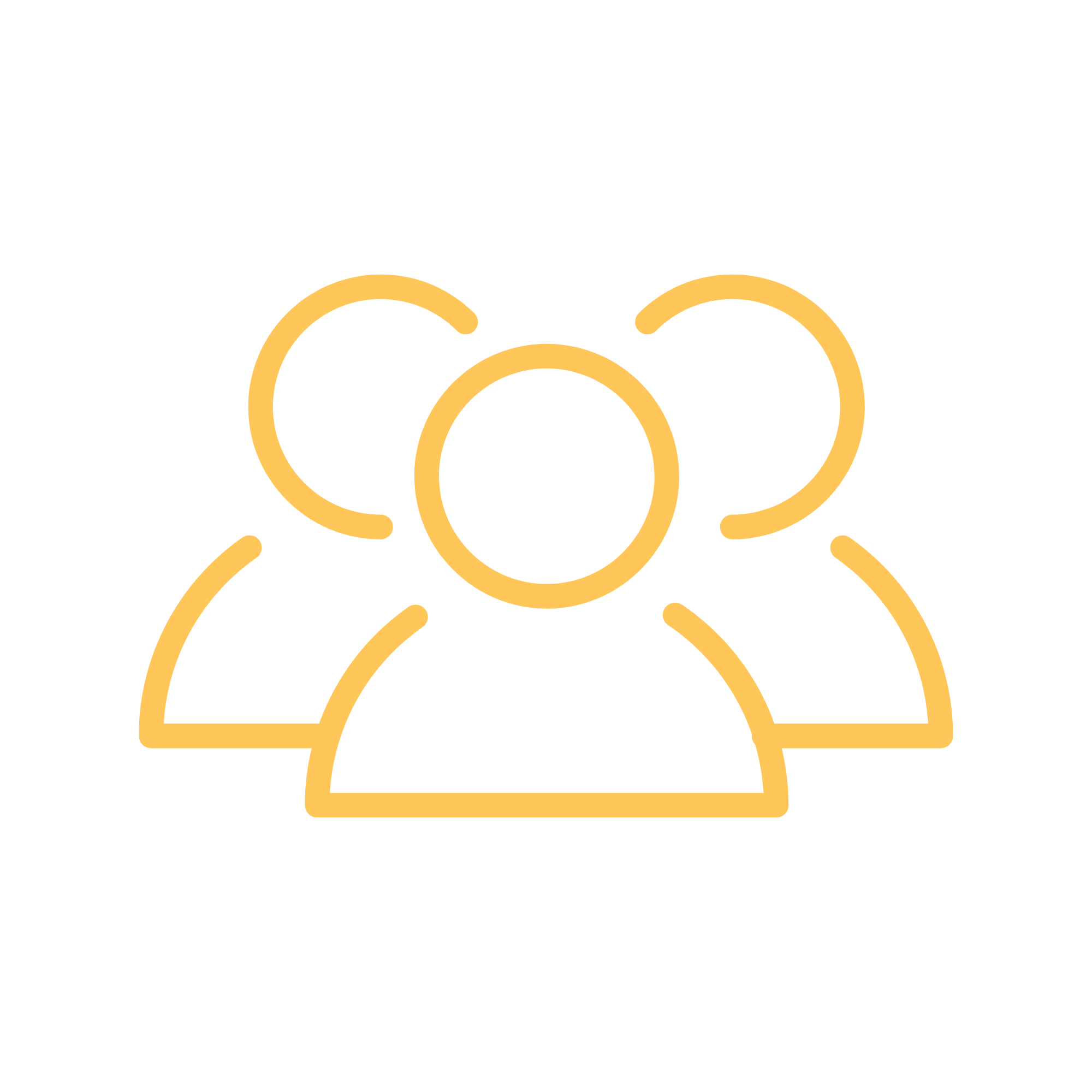 Yellow icon of three people