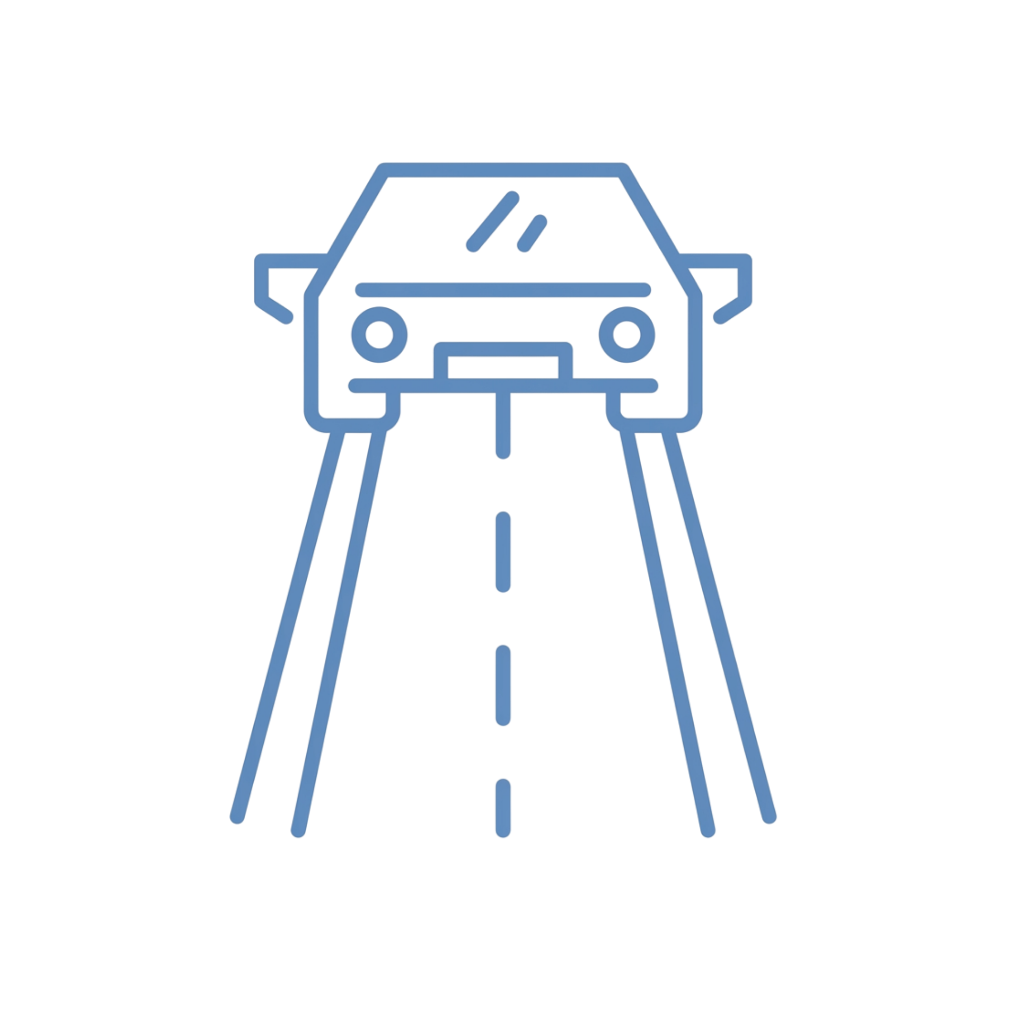 Decorative icon of a car