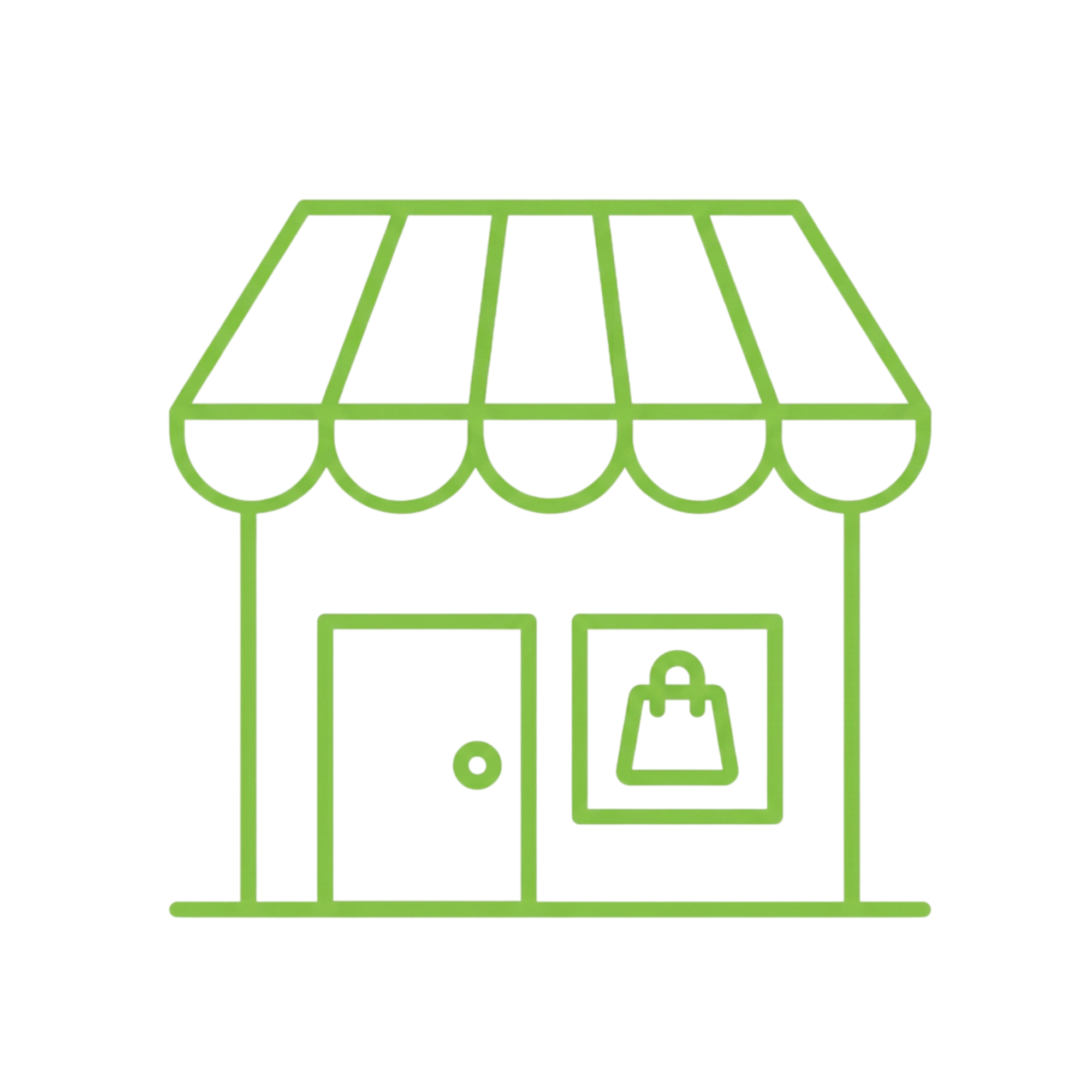 Decorative icon of a storefront