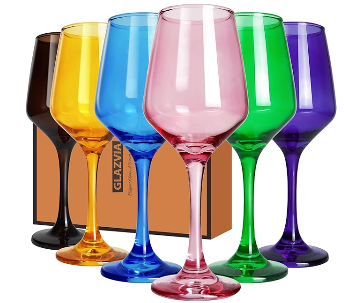 Custom Engraved Colored Wine Glasses