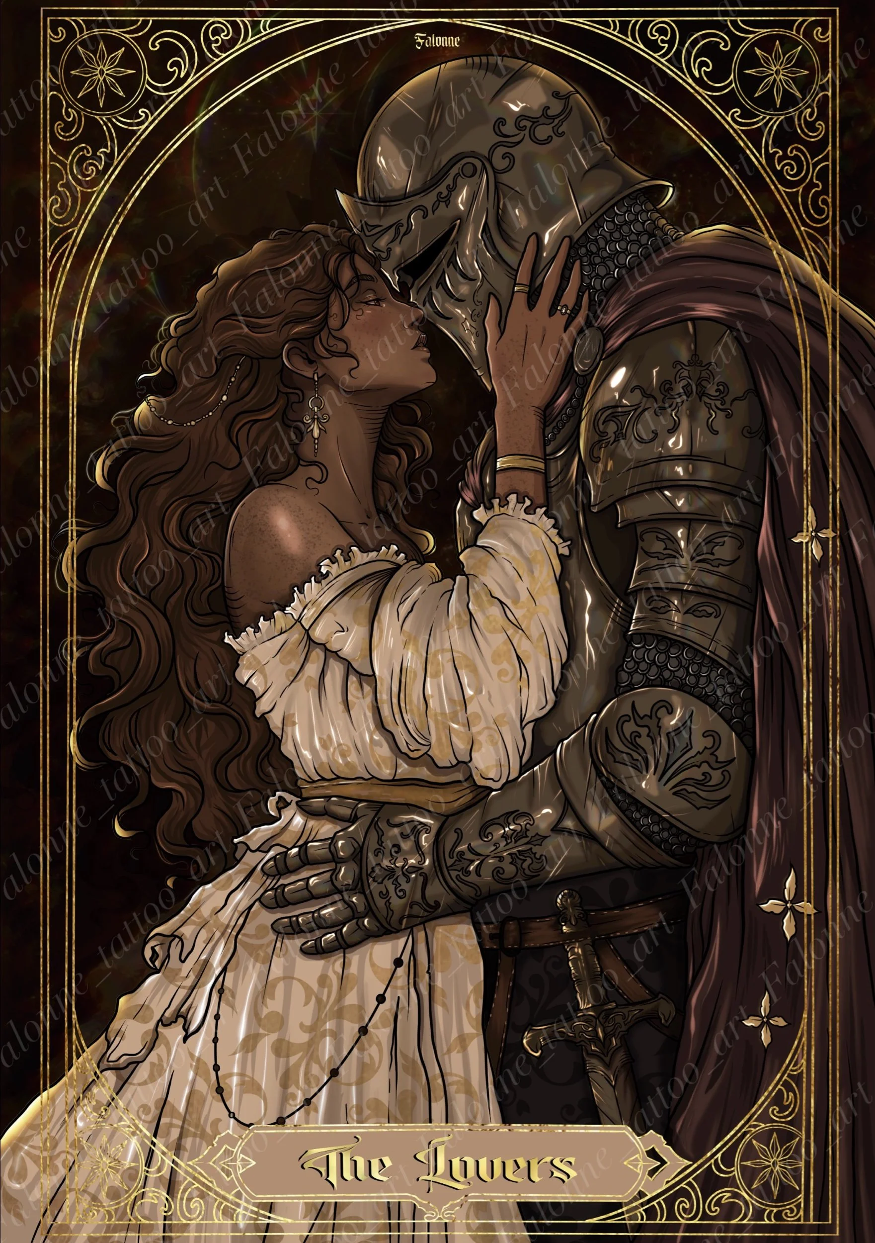 Illustration « The Lovers » carte de Tarot