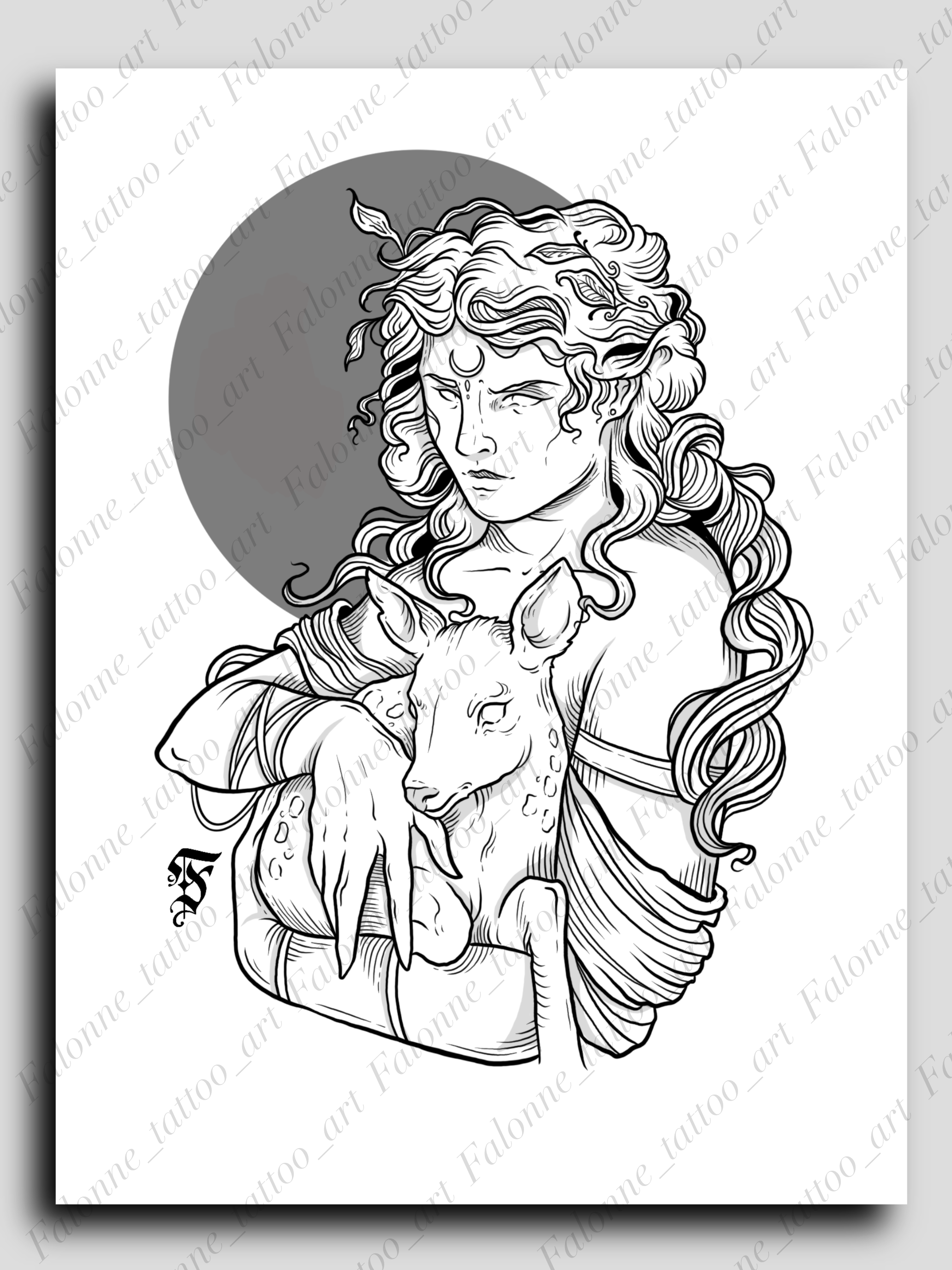 Print-illustration " La reine des bois"