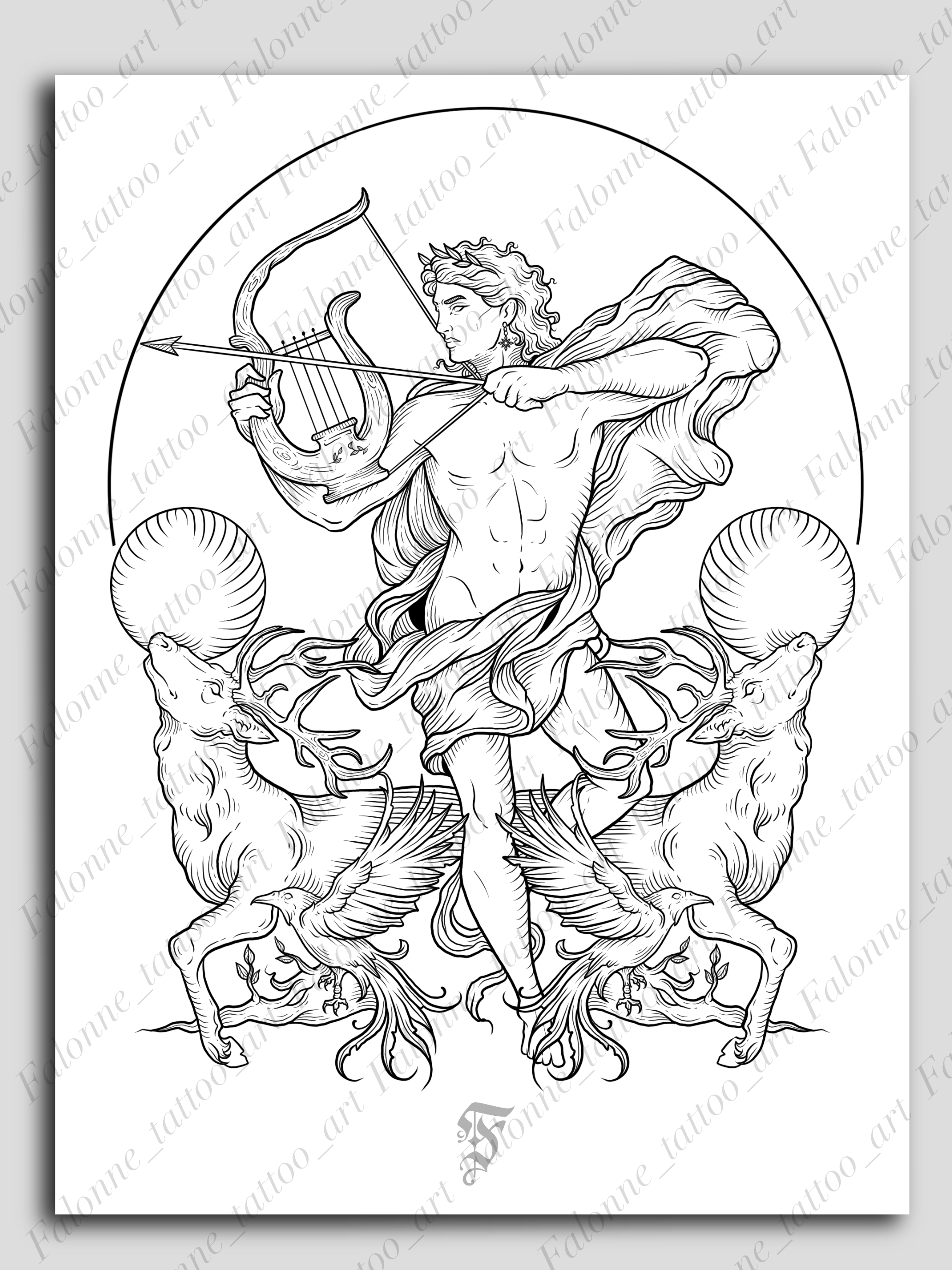 Print-illustration Apollon