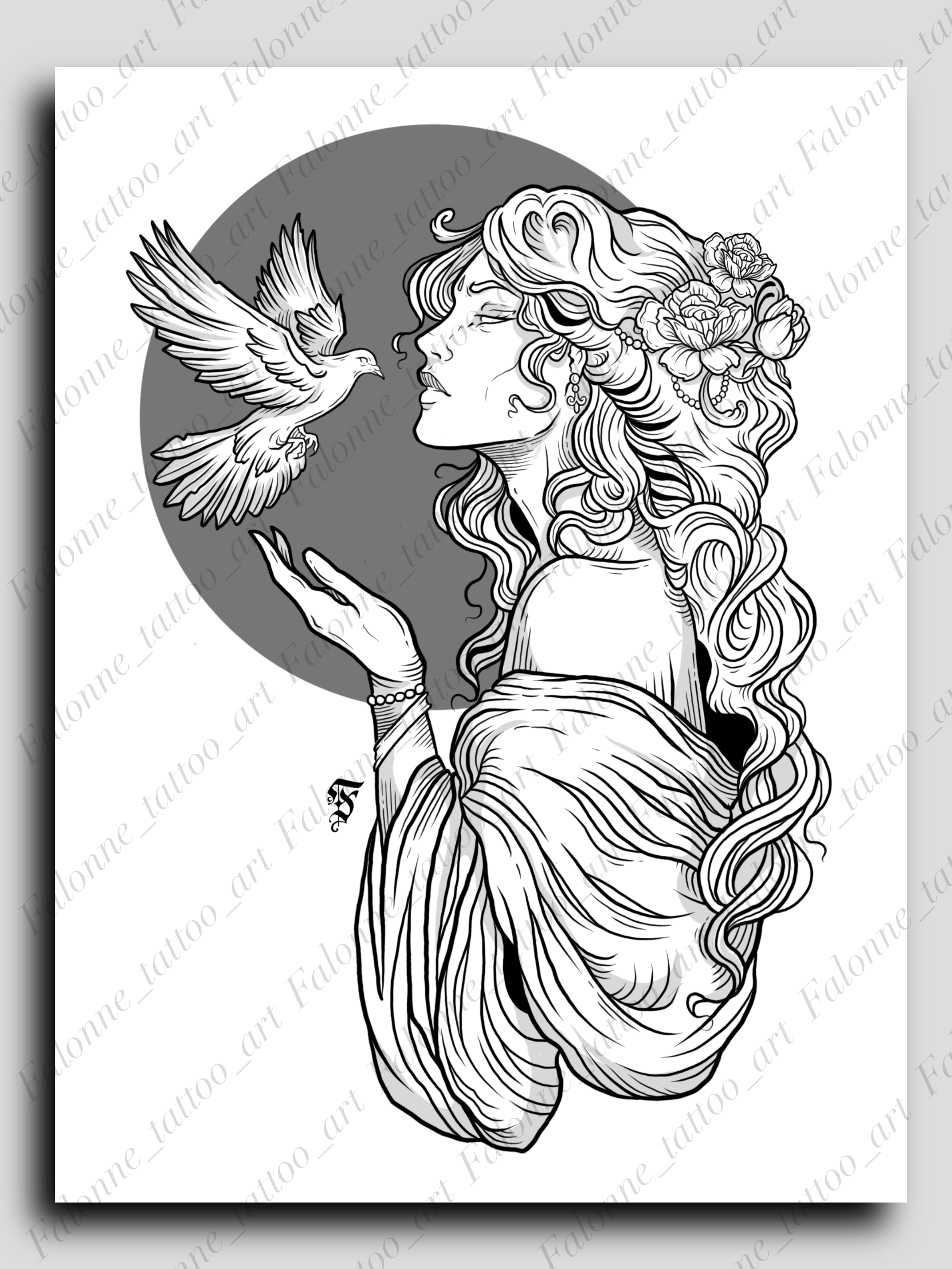 Print-illustration "La reine des coeurs"