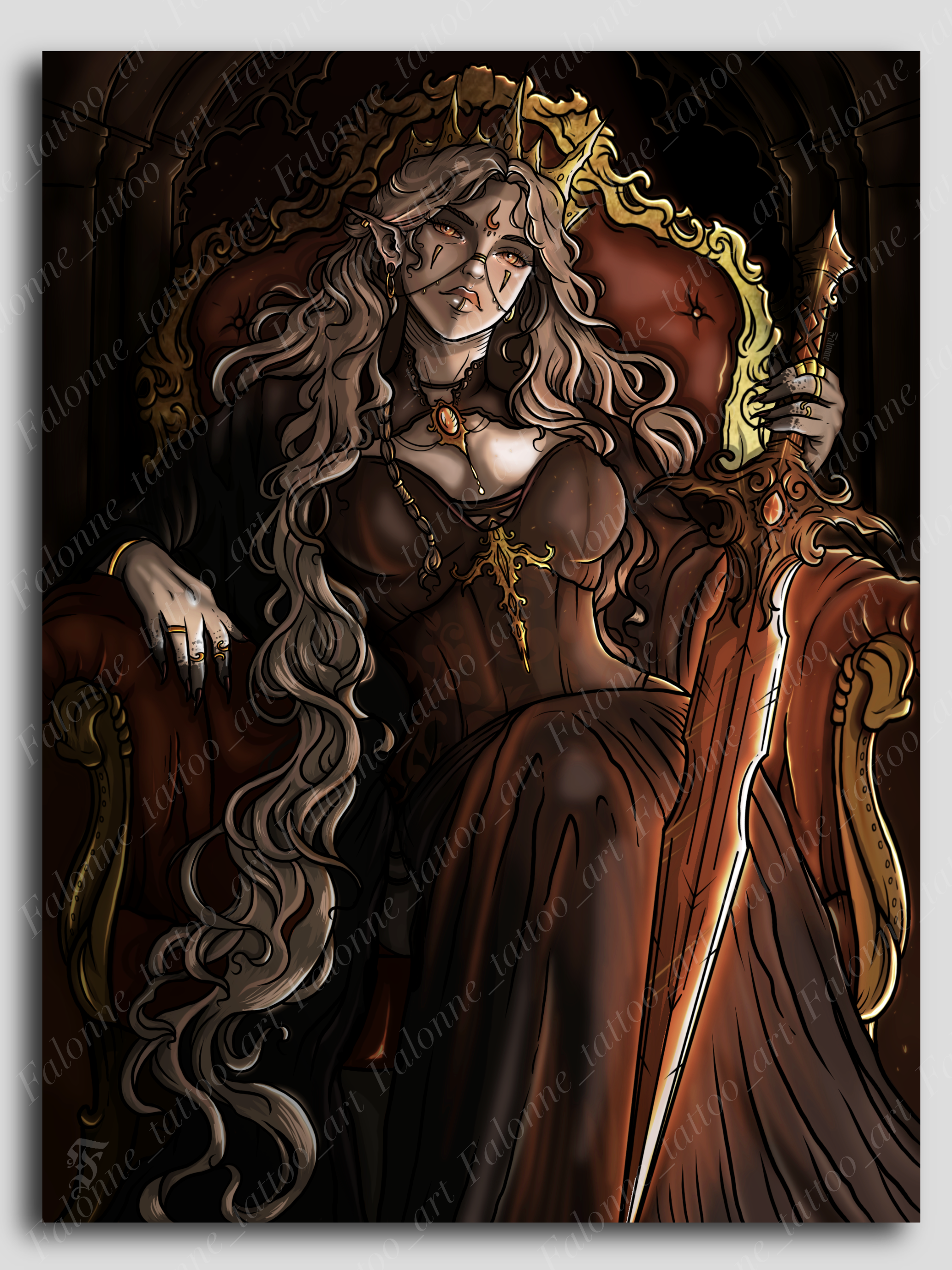 Print-Illustration La reine de la nuit