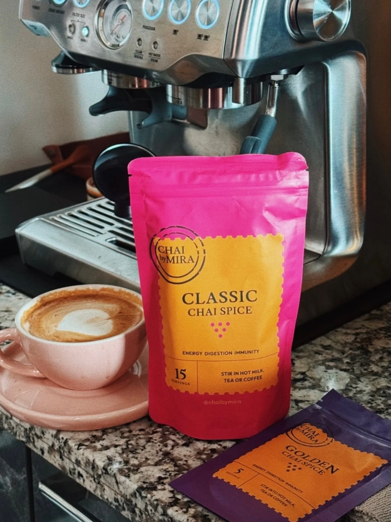 It&rsquo;s chai o&rsquo;clock.. and we&rsquo;ve got a discount code for you! 🩷 

Sign up to our newsletter at chaibymira.com and receive a discount code for 15% off your first order (not inc subscriptions) 💫💫💫💫

📸 @shivesh17