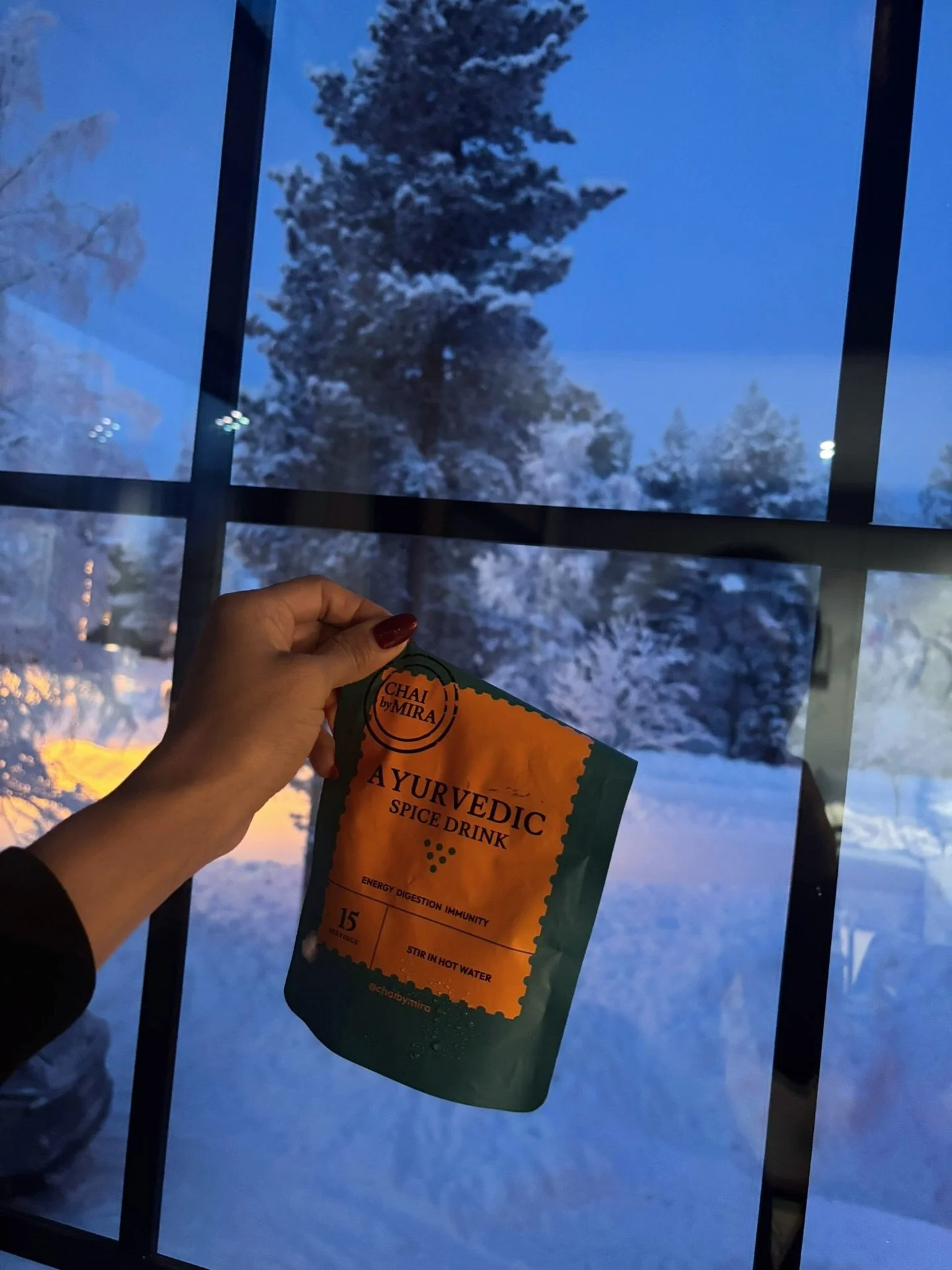 Ayurvedic spice mix in #minus30degrees!
The best tonic for cold weather 🧊 

📍Somewhere in Iceland 😍🇮🇸

Find our Ayurvedic chai on Amazon!