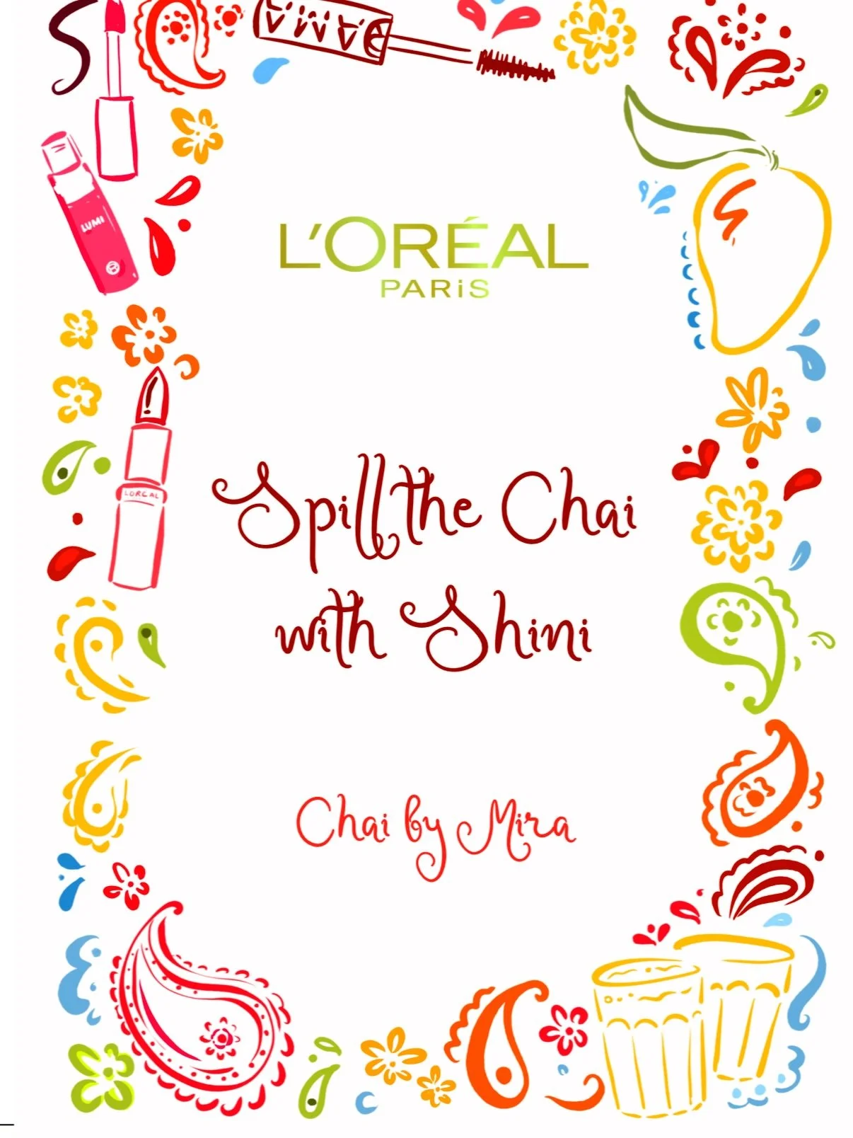 Chai served up for @lorealparis Holi event yesterday in collaboration with @shini.m 🌈 🥳💓 organised by @karishmamanwanievents