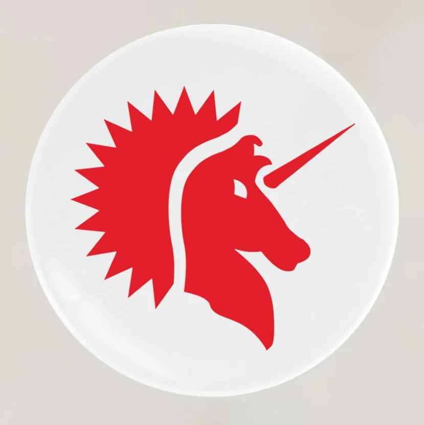 "Flaming Diapercorn" Ceramic Coaster