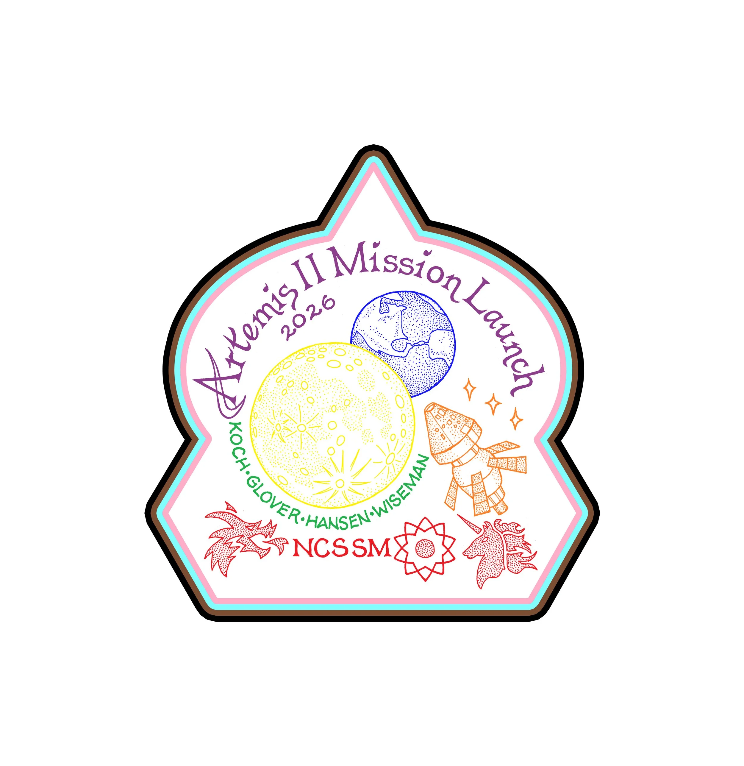 Artemis II Mission Launch sticker pride.jpg