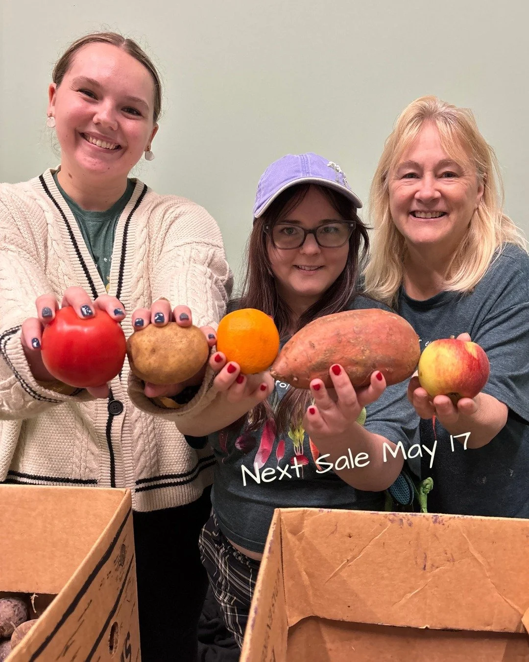 It's time to choose our May produce!! What produce are you hoping to see at our next veggie sale on May 17? 🍅🥕