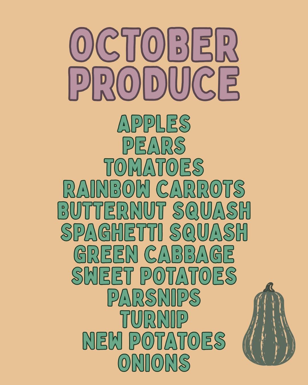 Our October produce is here and we will have all the fixins for your Thanksgiving dinner!! 🍂

This Sunday, we will have more than 2200 lbs of apples, pears, tomatoes, rainbow carrots, butternut squash, spaghetti squash, green cabbage, sweet potatoes