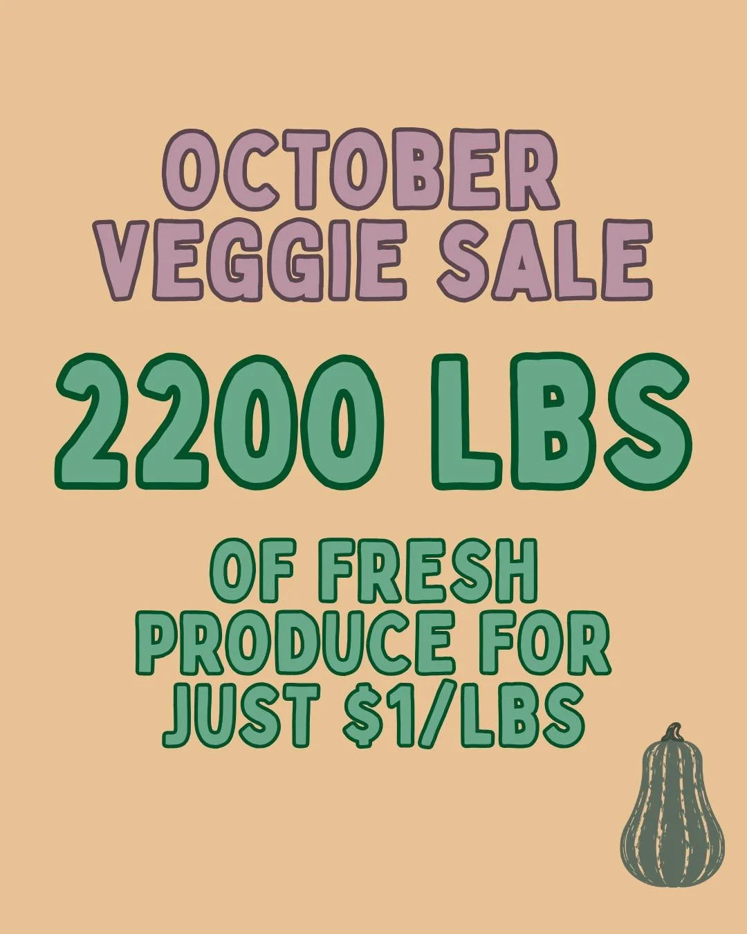 We're ready! After selling out in just 40 minutes last month, we ordered an additional 400 lbs of produce, so this month we will have more than 2200 lbs of produce for available at our October Sale 🍂

We will have apples, pears, tomatoes, rainbow ca