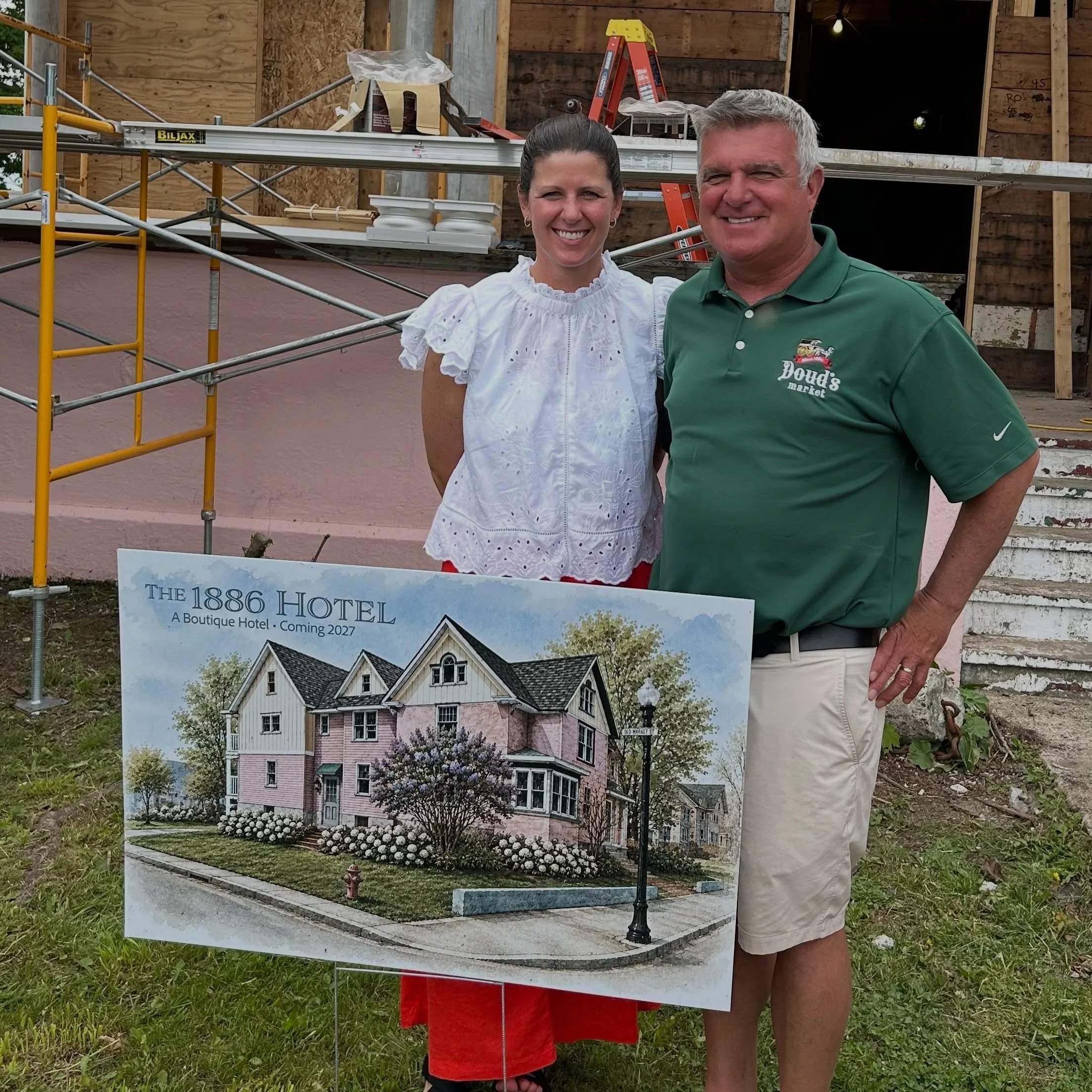 We&rsquo;ve shared the renovation progress, but haven&rsquo;t properly introduced ourselves!

We&rsquo;re Andrew and Nicole Doud, the husband-and-wife team behind The 1886 Hotel. You may already know us through Doud&rsquo;s Market, Little Luxuries, o
