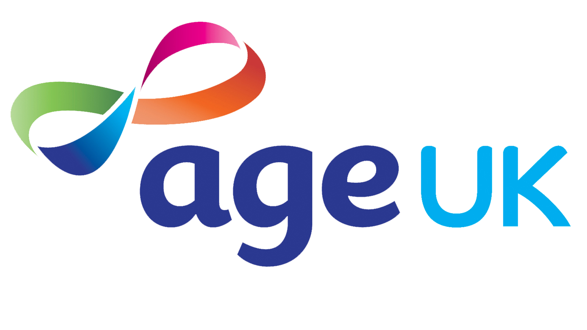 The logo of eageUK, featuring a stylized, colorful, looping ribbon symbol followed by the text "eageUK" in bold blue letters.