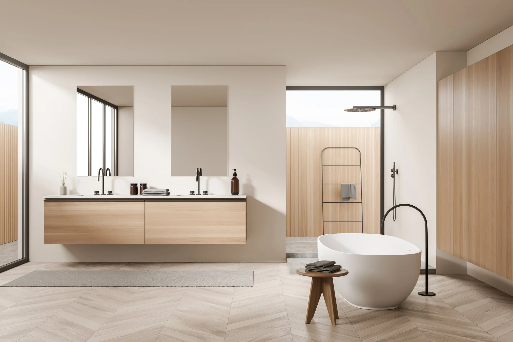 Modern Neutral Theme Bathroom