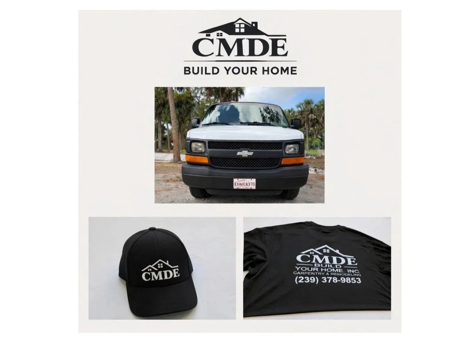 uniformes de construccion personalizados camisetas y gorras bordadas para empresa en Naples Florida.