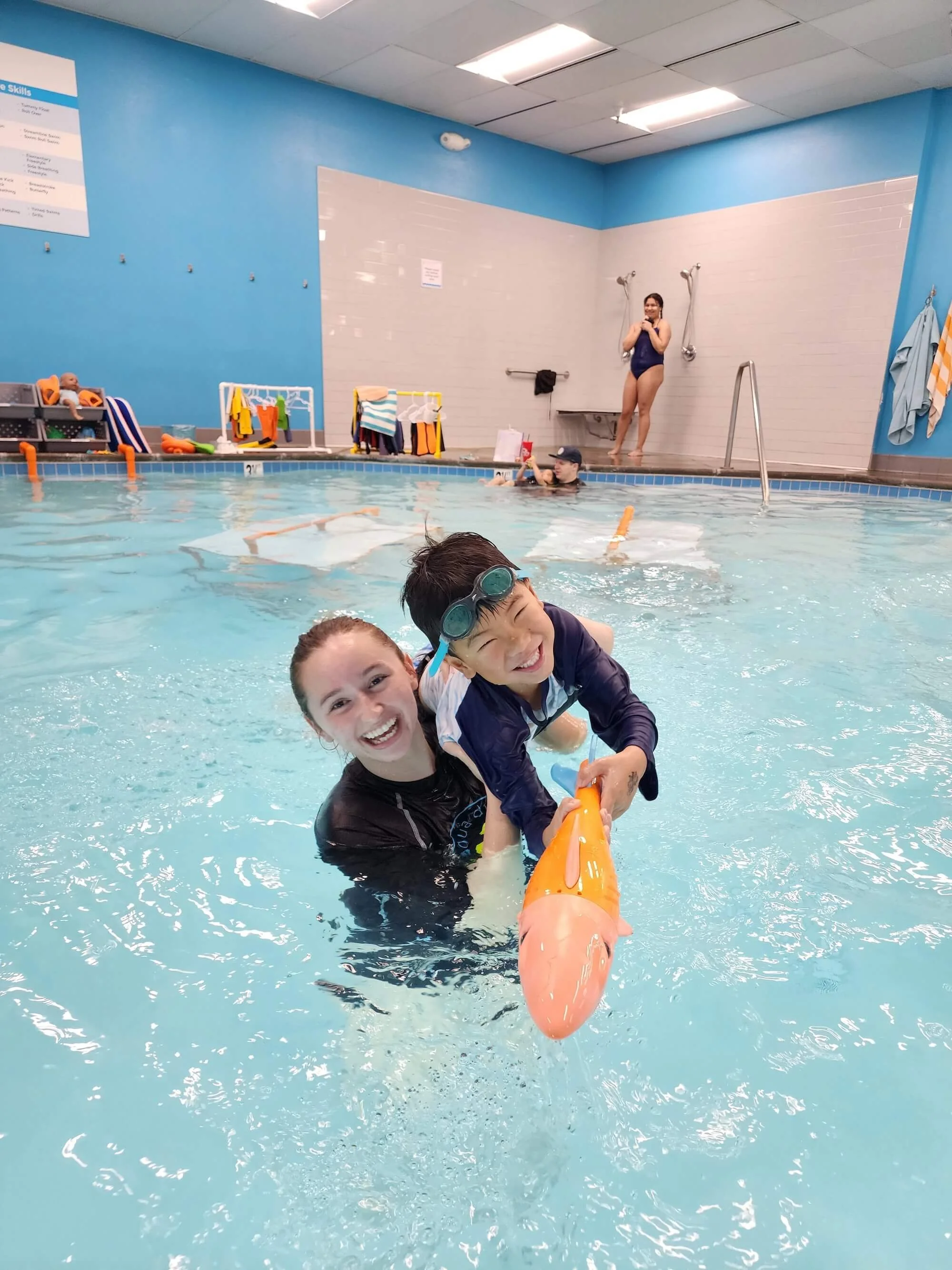 Private swimming lessons for the intermediate swimmers