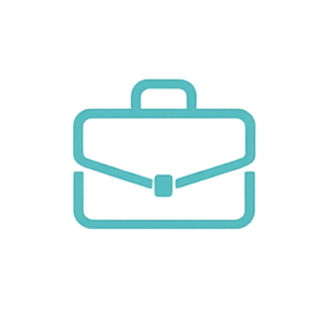icon of a briefcase with a strap and handle