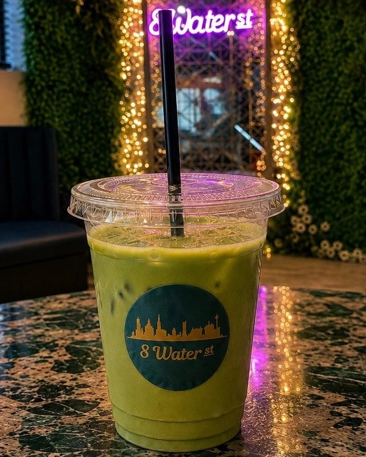 🍵 Did someone say MATCHA?! 💚 That&rsquo;s right! 8 Water Street has teamed up with @pinkpandamatcha &amp; @crosbycoffeeltd to bring you delicious ceremonial-grade matcha,  and TRUST US, you&rsquo;re going to want to try it! ✨

Choose from a range o