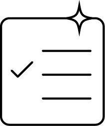 Simple black square with a white star-shaped sparkle or shine in the upper right corner.