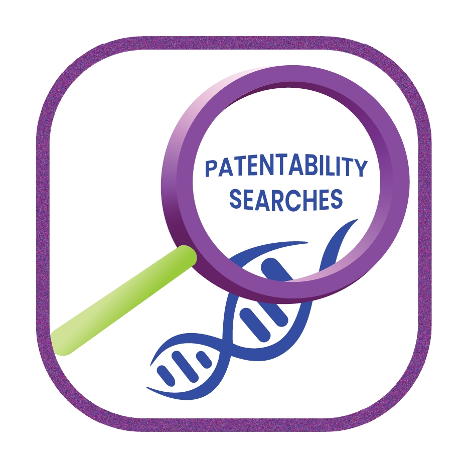 App icon with a purple background, a magnifying glass, and a green handle.