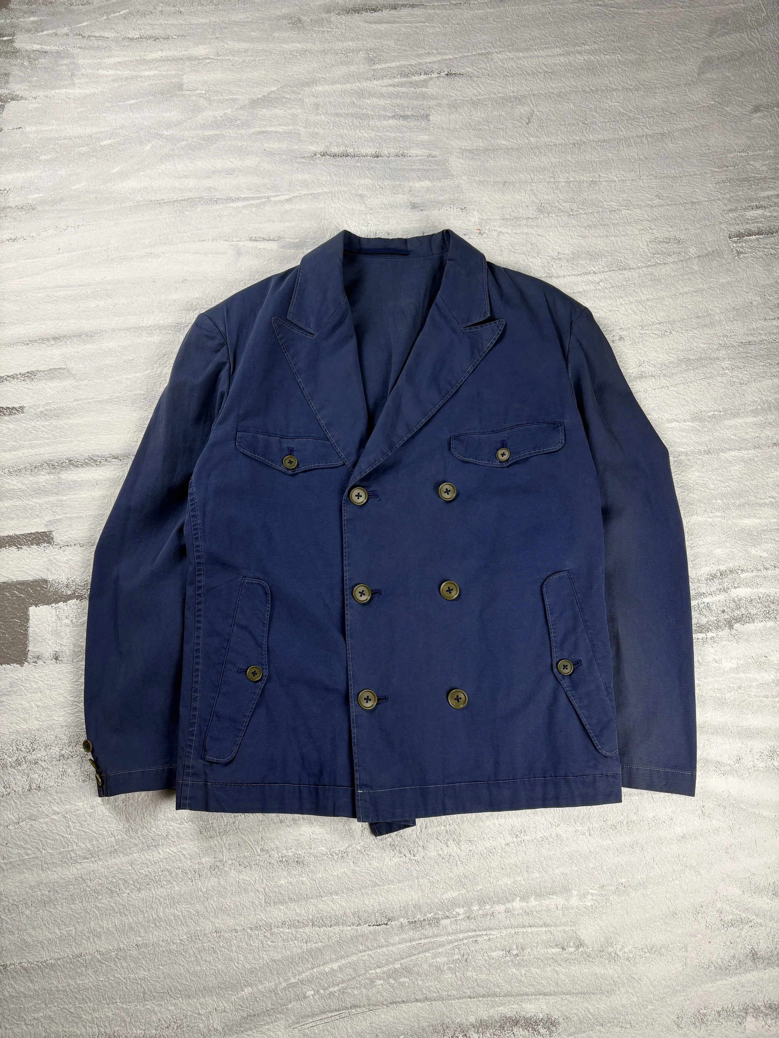 Yohji Yamamoto Asymetric Tailored Jacket Navy