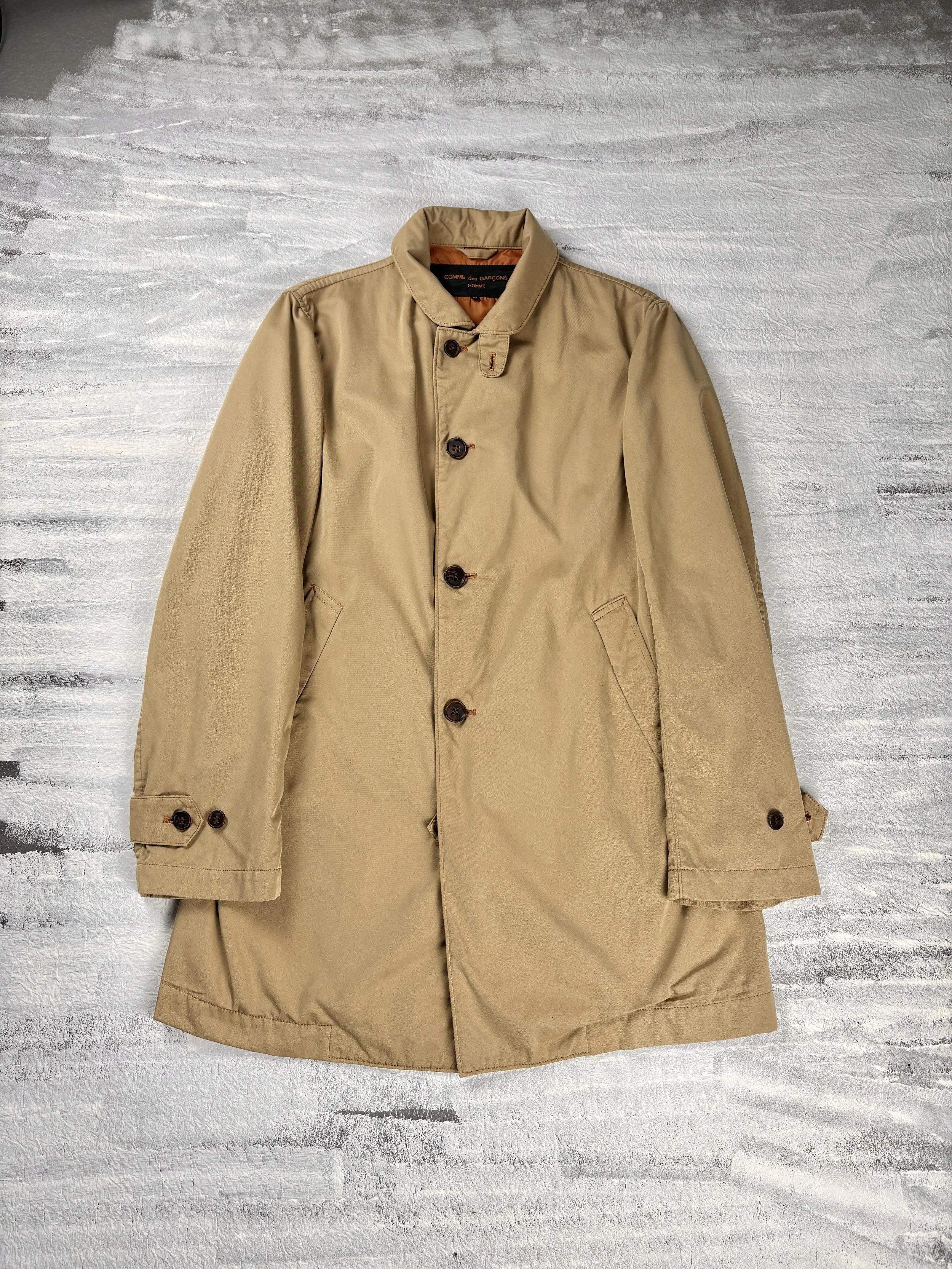 Comme des Garcons AW15 Homme Button Up Coat Beige
