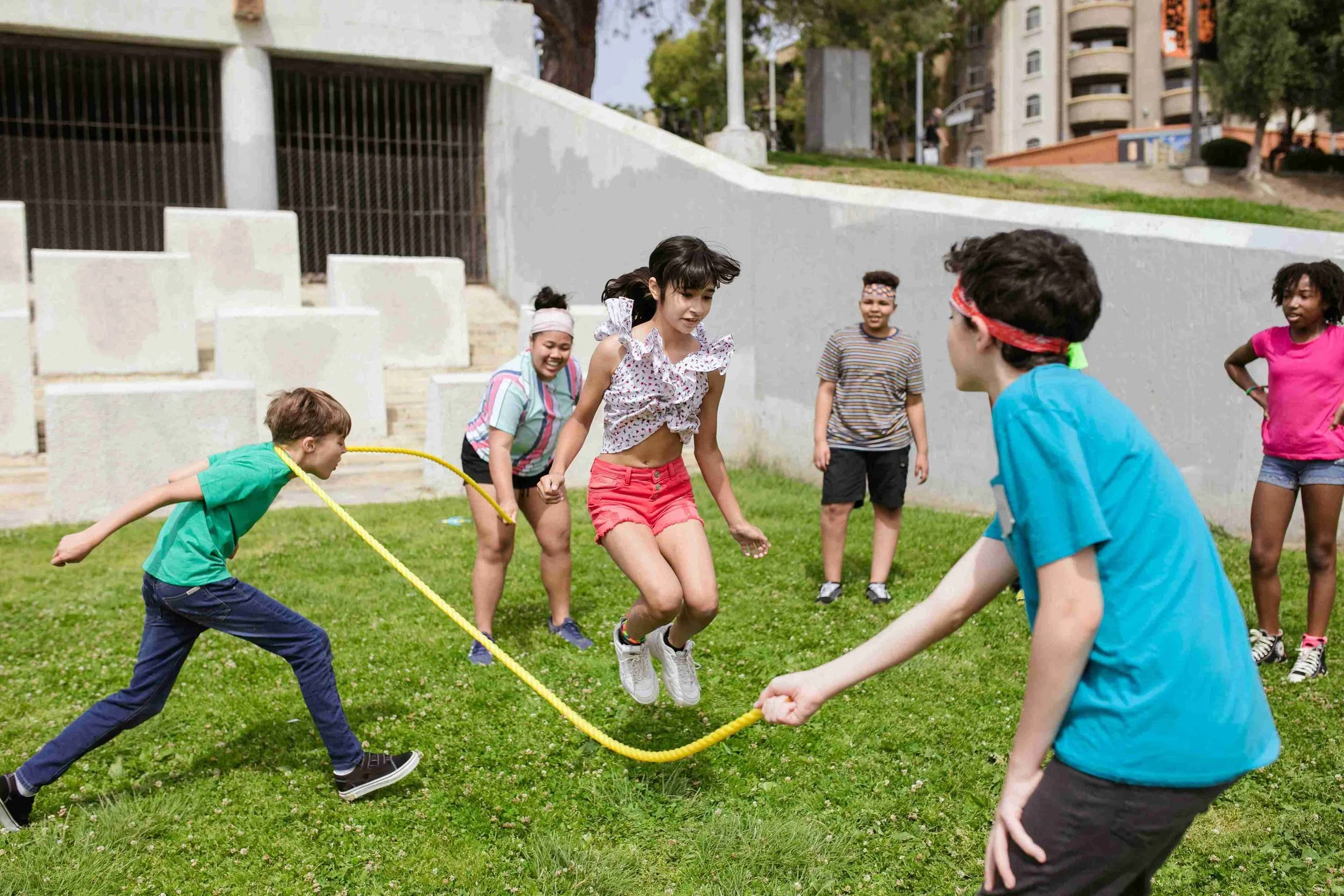 Yellow Wood Academy physical education and health courses with students playing outdoors